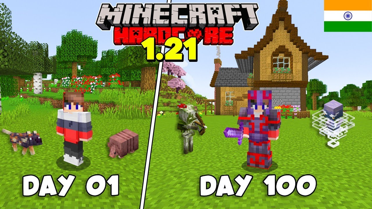 I Survived 100 Days in 1.21 in Minecraft Hardcore (HINDI)