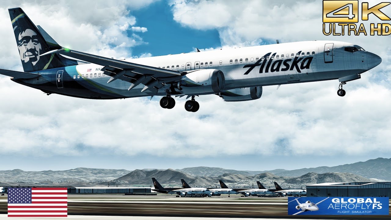 4k | AEROFLY FS GLOBAL| BOEING 737 MAX9| KSEA(SEATTLE) ✈️KONT( Ontario)