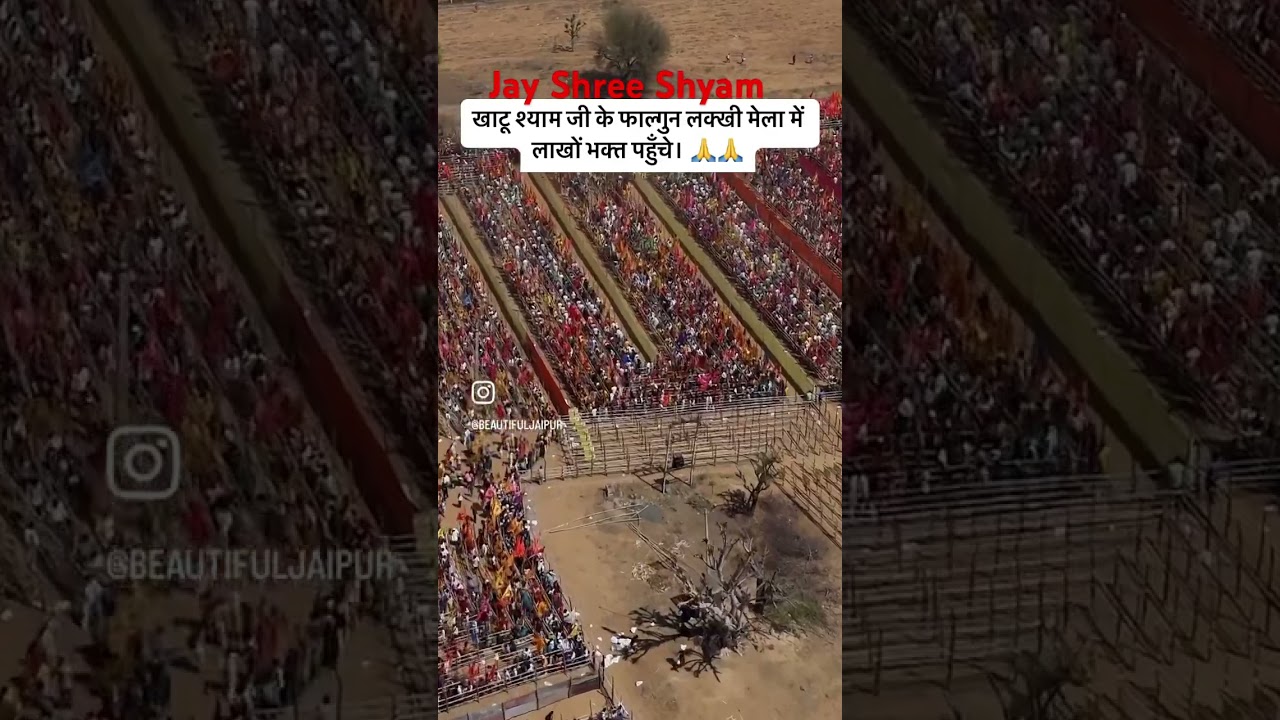Khatu Shyam me falgun mela ke liye umdi bheed #jayshreeshyam #khatushyam