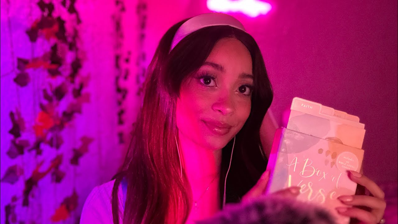 ASMR- A BOX OF BIBLE VERSES + TAPPING ✨❤️