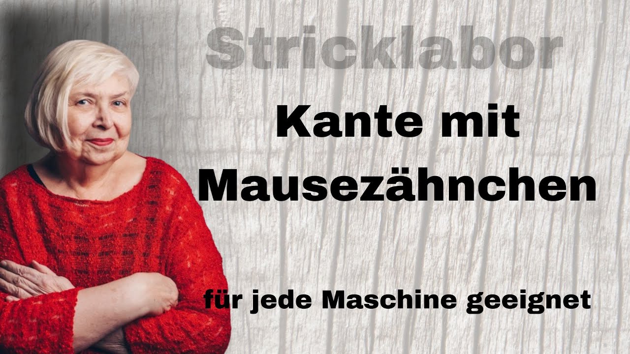 Bündchenabschluss mit Mausezähnchen.