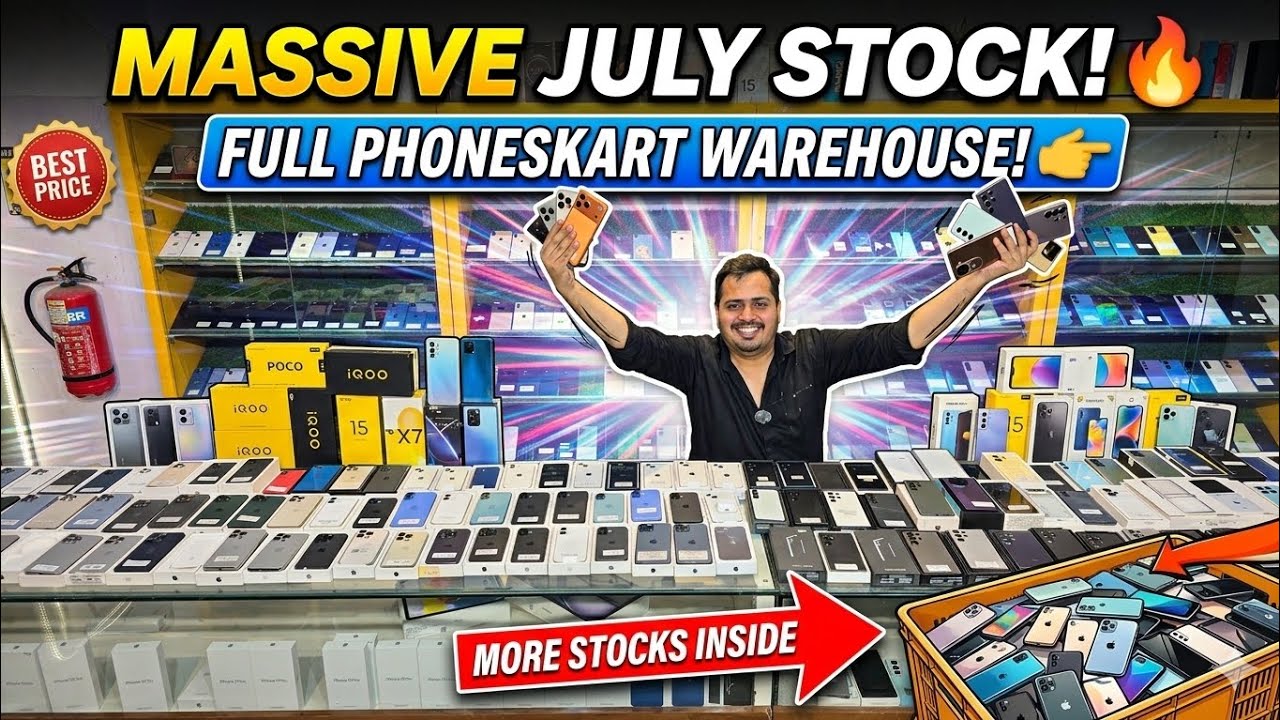Patna&rsquo;s Biggest Mobile Stock Tour! 😱 July 2026 Full Shop Inventory & Prices | Phoneskart Patna