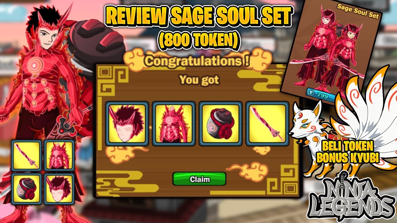 Review Sage Soul Set (800 Token) & Claim Free Kyubi | Ninja Legends