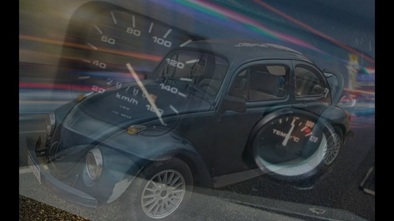 Fusca fire teste na pista 160Km/h