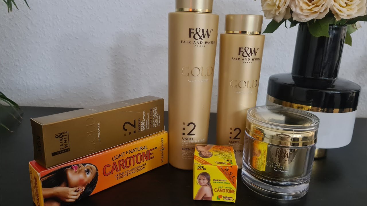 Fair and White Gold 2/Maxi Tone/Revitalizing Bodylotion/Exceptional Clarifying Cream
