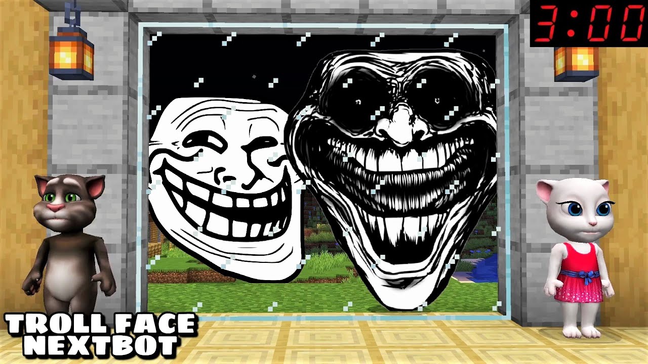 TROLLFACE NEXTBOT AND FRIENDS CHASED ME in Minecraft - Gameplay - Coffin Meme