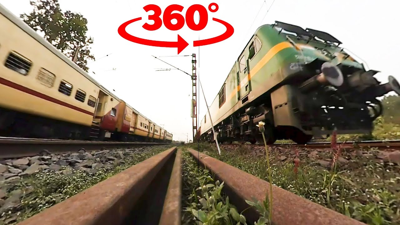 360 Video of Kharagpur Tatanagar and WAG-9 Loco | Indian Railways