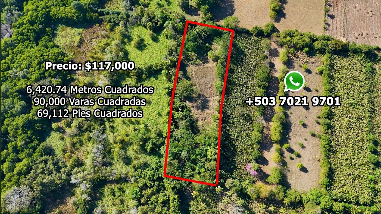 Terreno En Venta En Metalío, Sonsonate. Precio:$117,000. Neg. Cel: +503 7021 9701