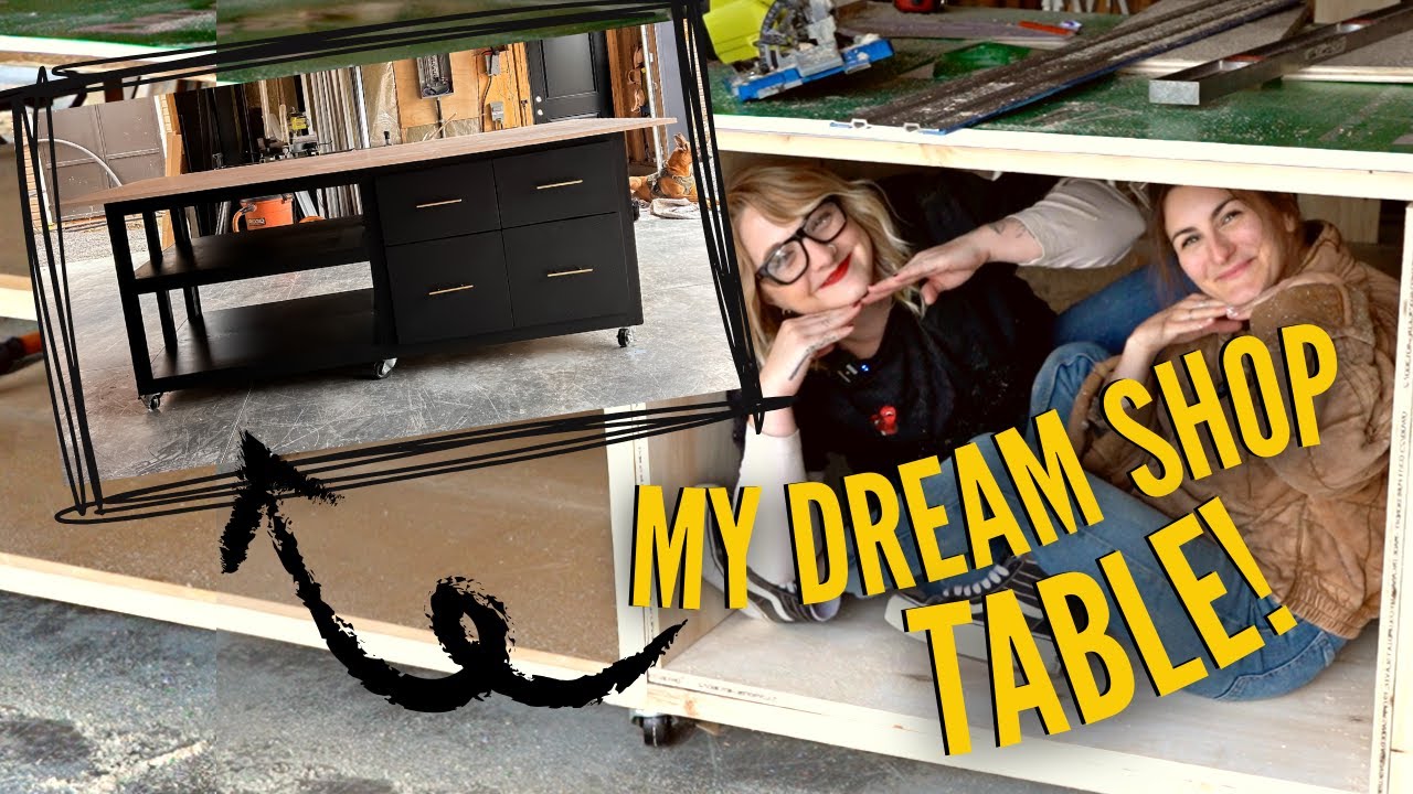we built my dream workbench w/ storage in 3 days! ft @diyhuntress