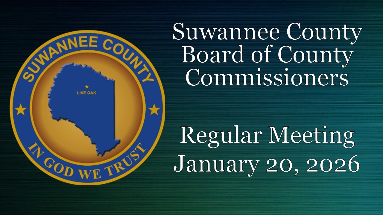 January 20, 2026 Suwannee County Board of County Commissioners Regular Meeting