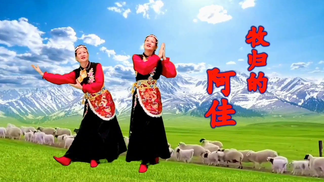 情歌对唱广场舞《牧归的阿佳》我愿与你去放牧，谱写人间最美的故事