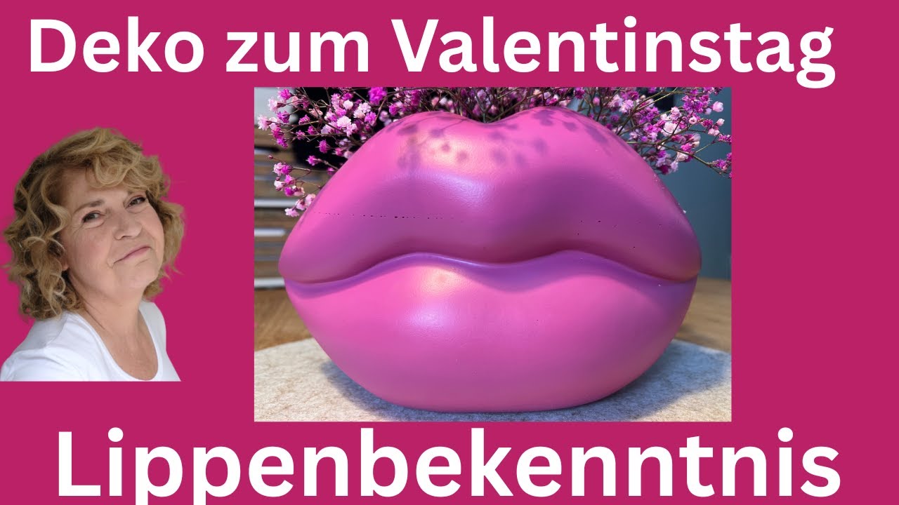 Lippenbekenntnis - Valentinstagsdeko rosa rot