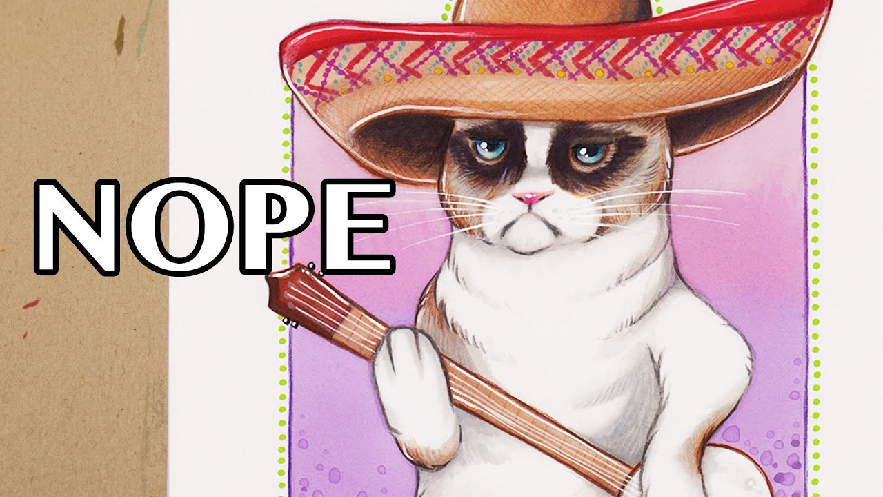 Random Drawing Requests #3 GRUMPY IN A SOMBRERO