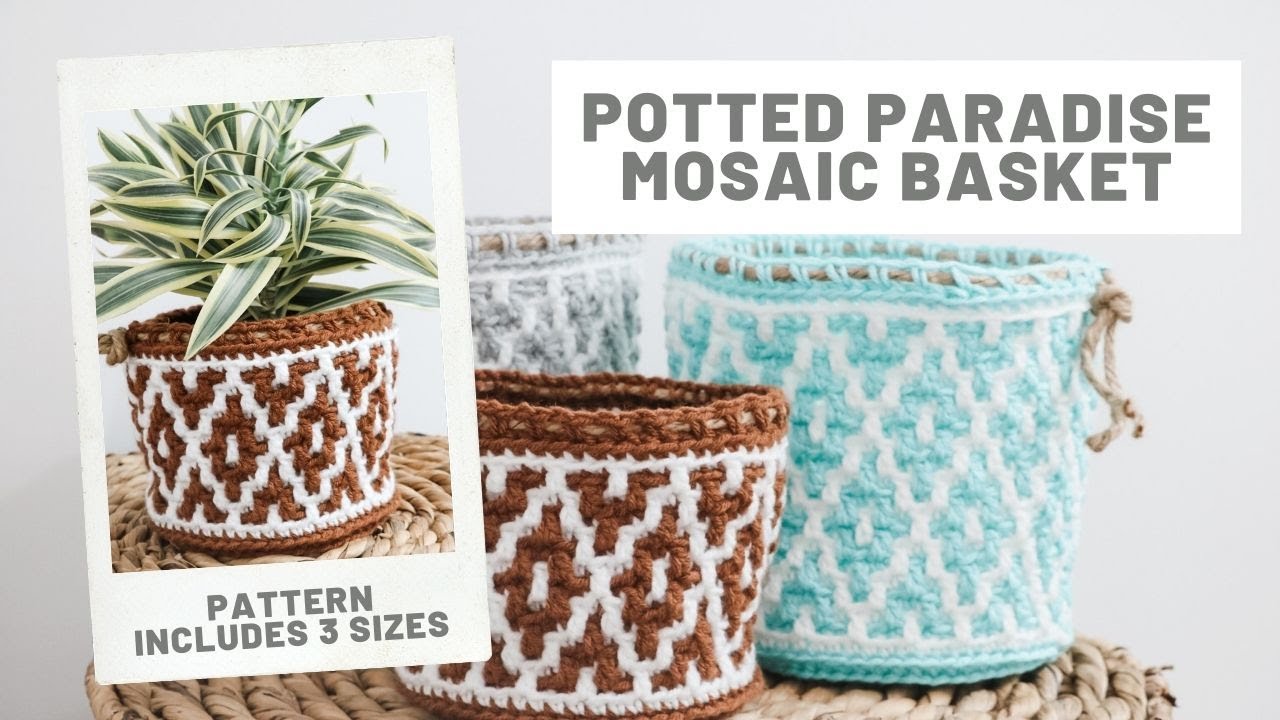 Potted Paradise Mosaic basket