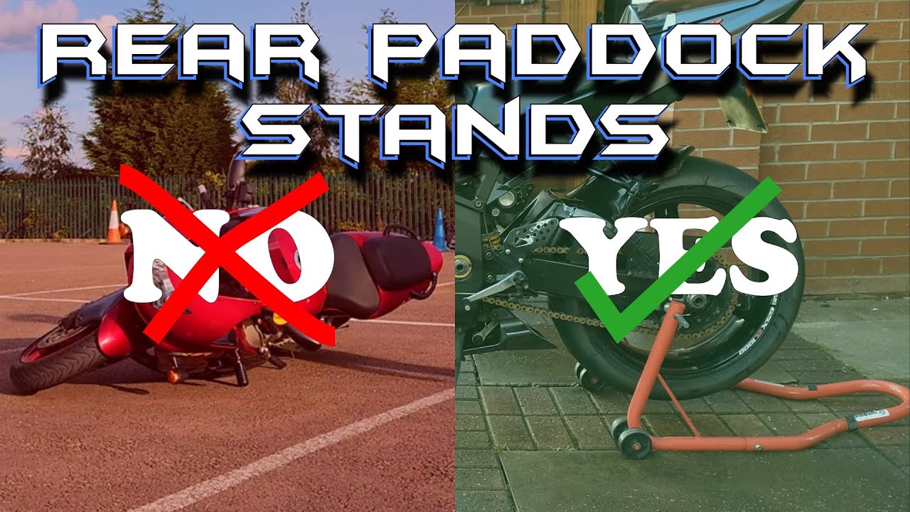How to safely and easily use a rear motorcycle paddock stand on your own