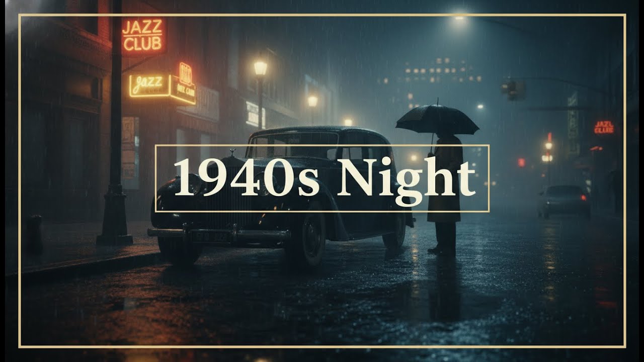 1940s Old Money Jazz 🎻 Elegant City Night Ambience | Relaxing Vintage Vibes for Focus & Sleep