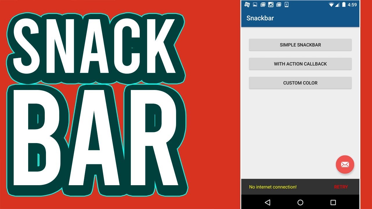 How to Use Snackbar Component in Makeroid Kodular