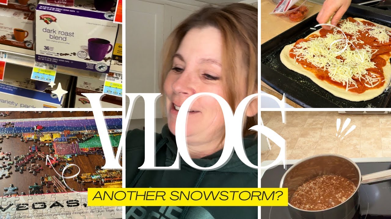 How I spent another snow day • getting groceries • working on my puzzle • making pizzas 