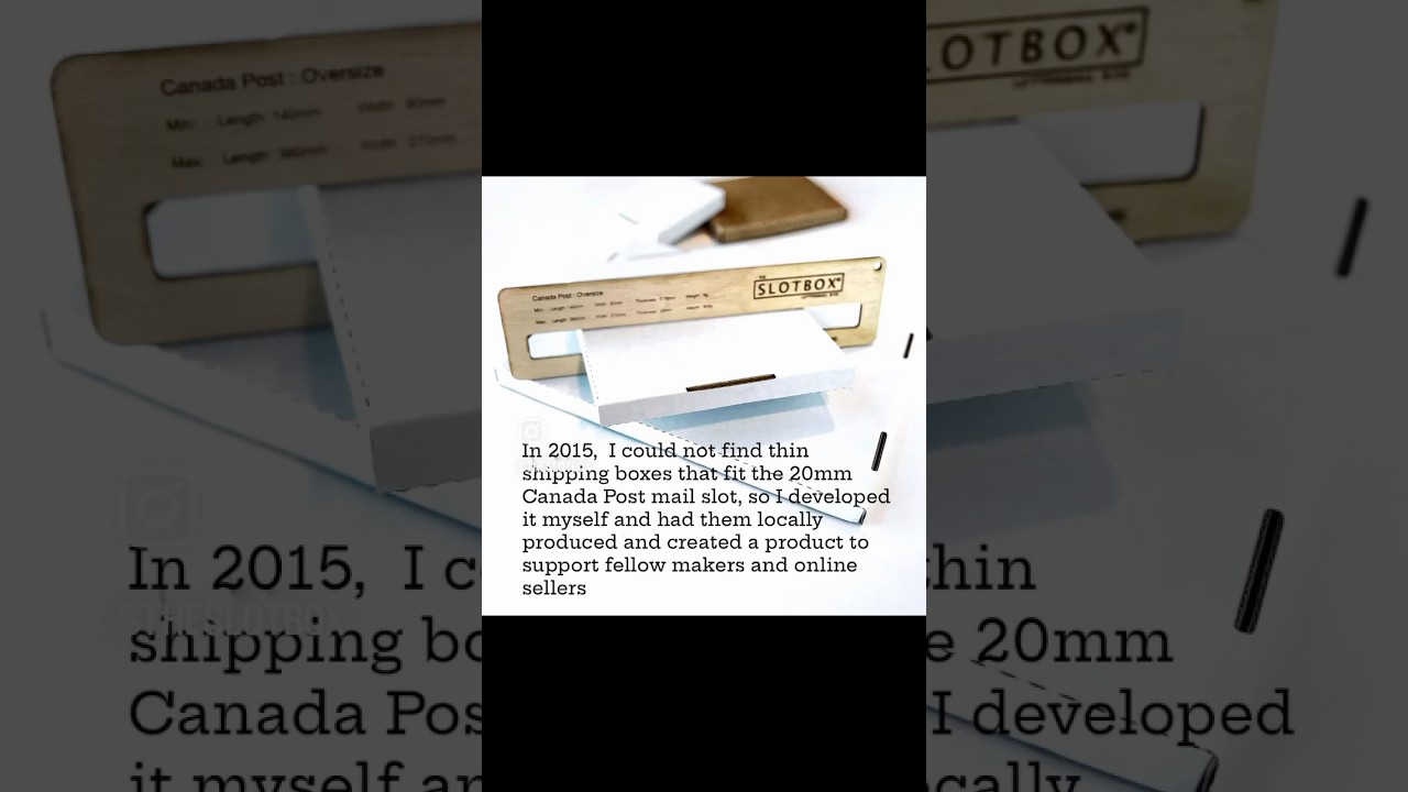 SLOTBOX:B Origin story : The original foldable box mailer that fits 20mm slot in Canada Lettermail