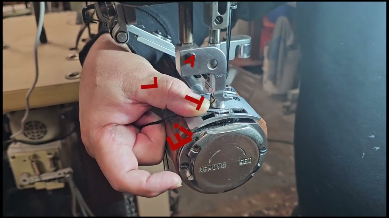 Final threading procedures & safety concerns with industrial sewing machines