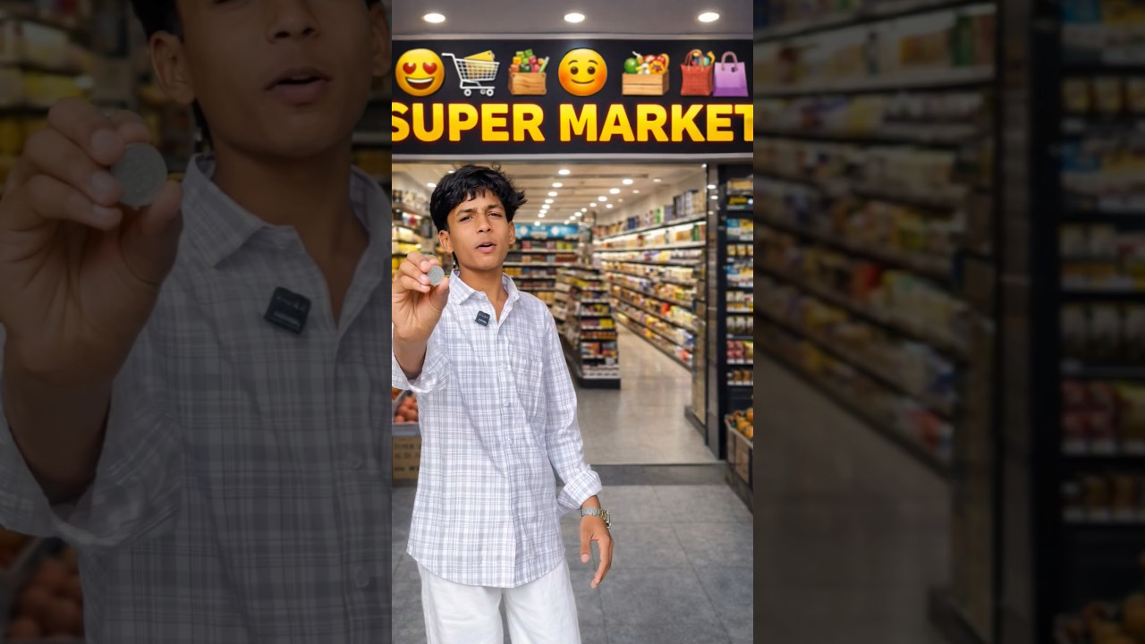 1₹ vs. super market 😨//@nadeemvloger21 #shorts