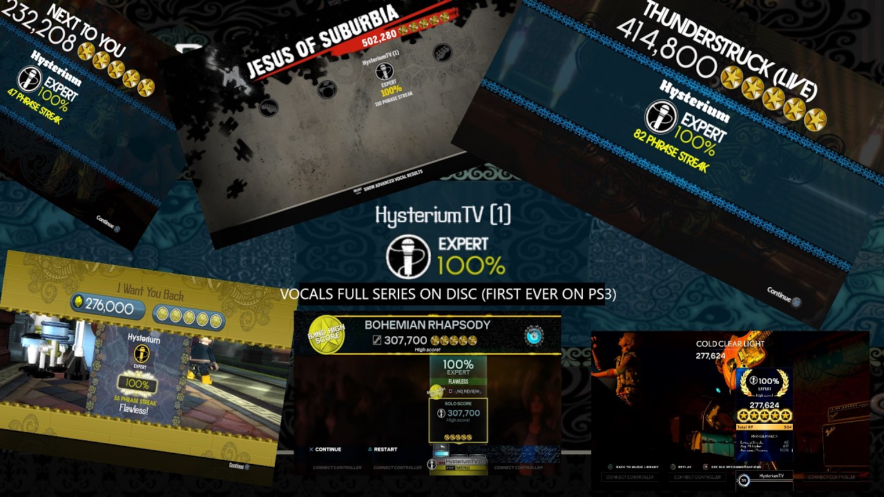 Rock Band Vocals On Disc Full Series Full Combo (PS3/PS4)