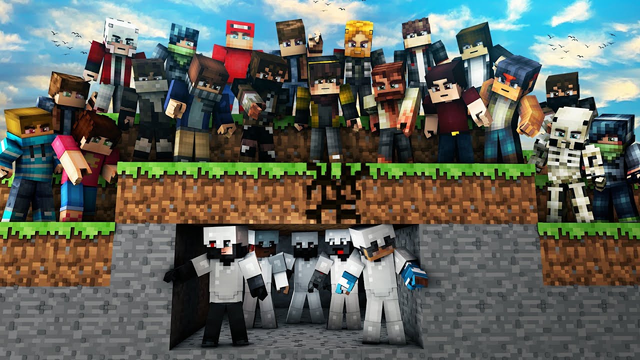 EKIPA RAPY vs 20 ŁOWCÓW (minecraft speedrun)