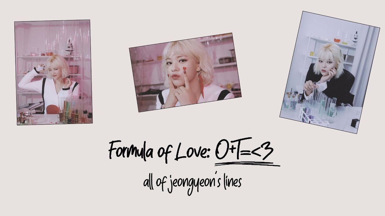 All of Jeongyeon's lines on Formula of Love