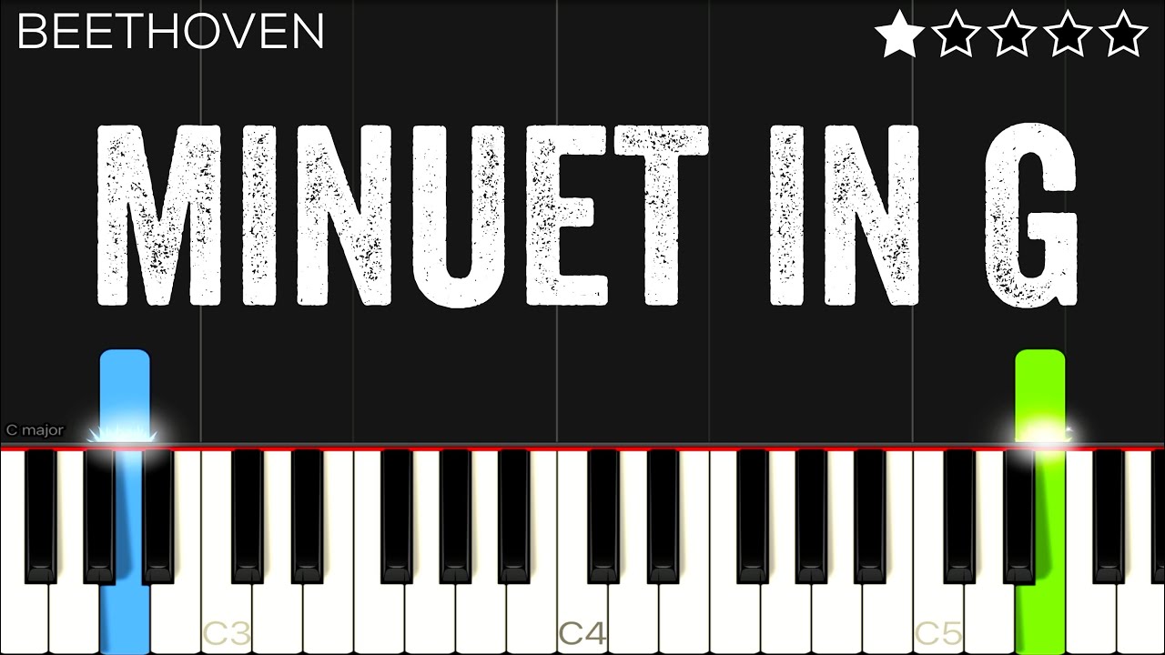 Beethoven - Minuet in G | EASY Piano Tutorial