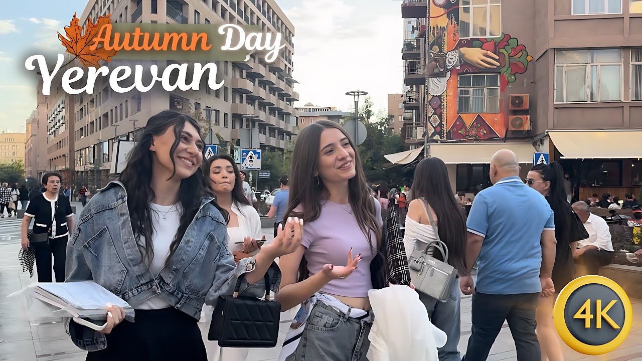 A Stroll Through Yerevan on an Autumn Afternoon | Lively Streets and City Life 