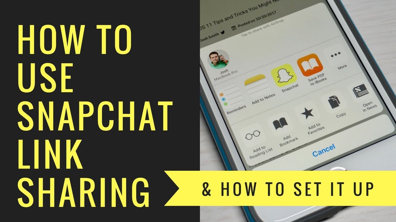 Как настроить и использовать функцию обмена ссылками в Snapchat