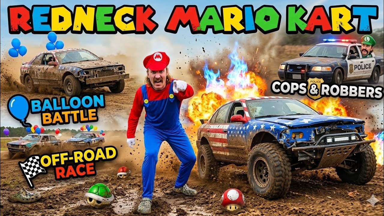 Реальная Mario Kart: Бездорожье и хаос!