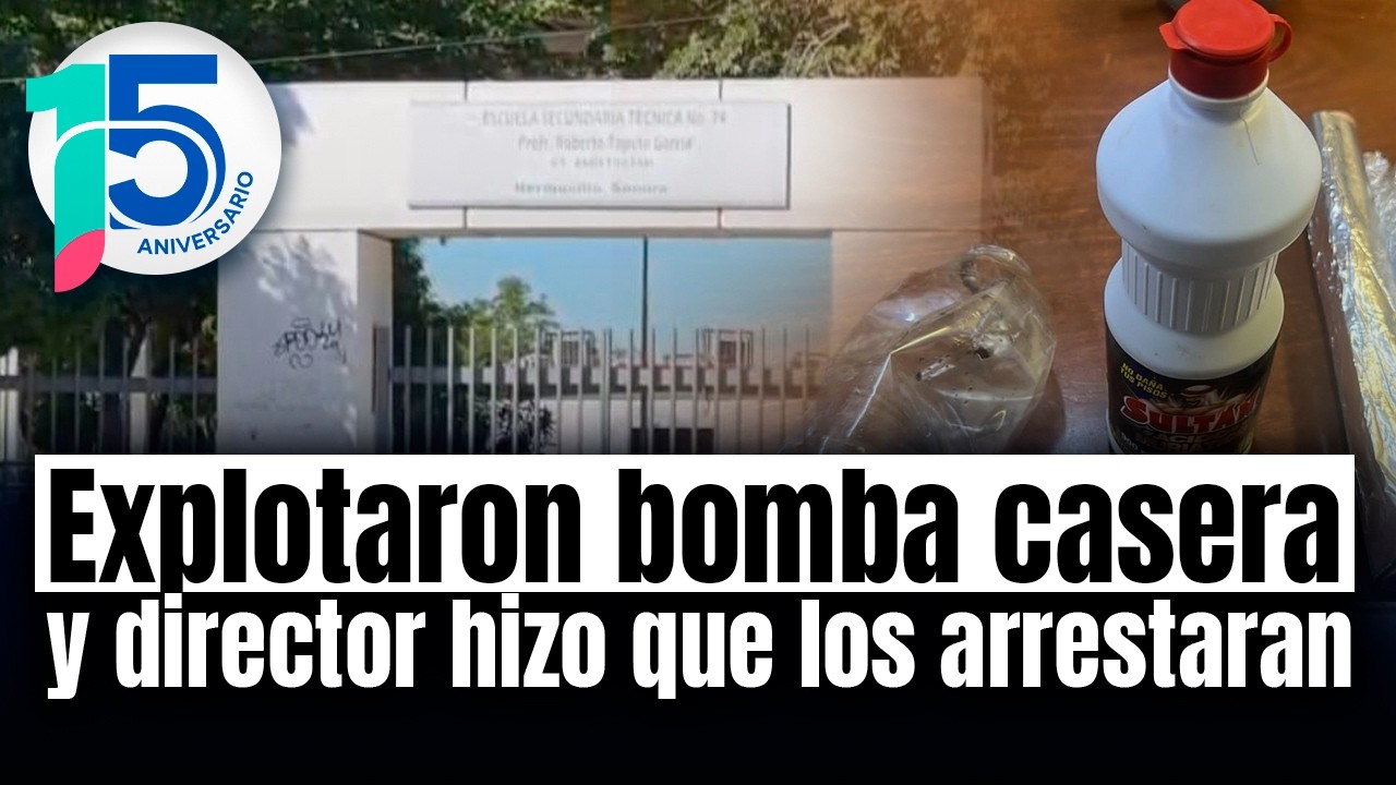 Estudiantes EXPLOTAN bomba casera en secundaria de Hermosillo: Policía ARRESTA a 3 menores