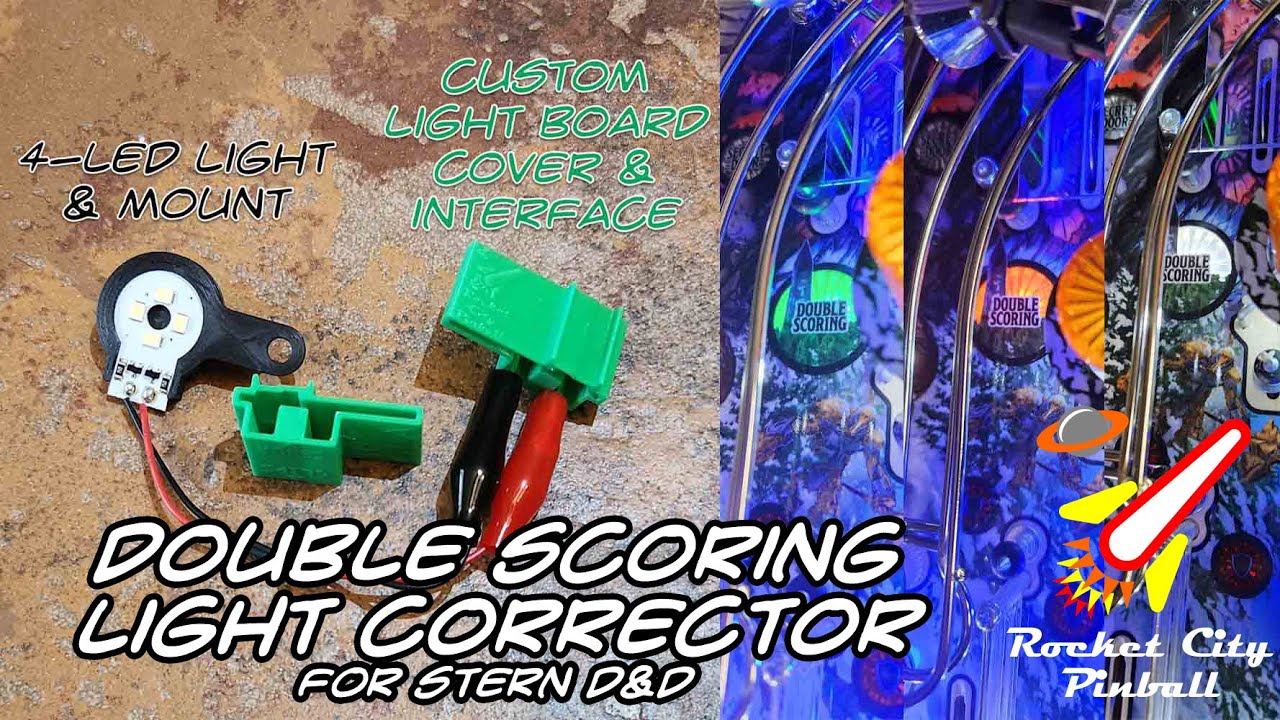 Double Scoring Light Corrector by Rocket City Pinball, for Stern Dungeons & Dragons pinball