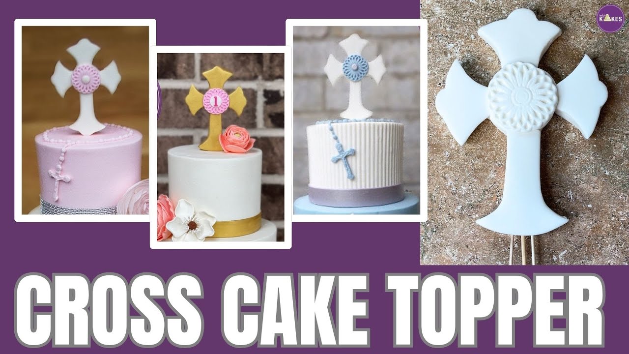 You Can Make This Simple FONDANT CROSS CAKE TOPPER!