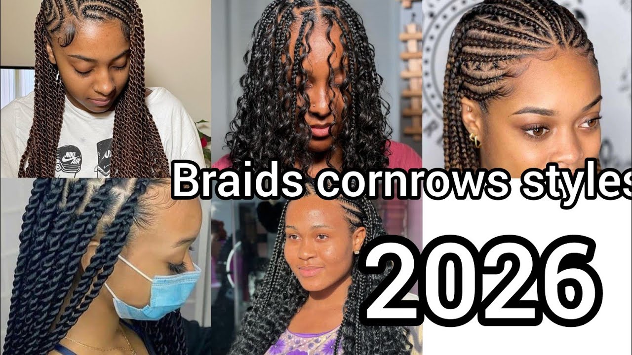 💯💖 Braids hairstyles for black women | Braided ponytail hairstyles 2026 Braids cornrows styles
