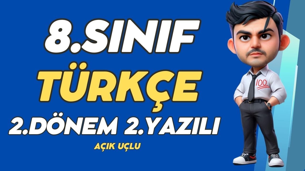 8. Sınıf TÜRKÇE 2.Dönem 2.Yazılı 🧑‍🏫 (%99 Çıkabilir 😊 )#2025