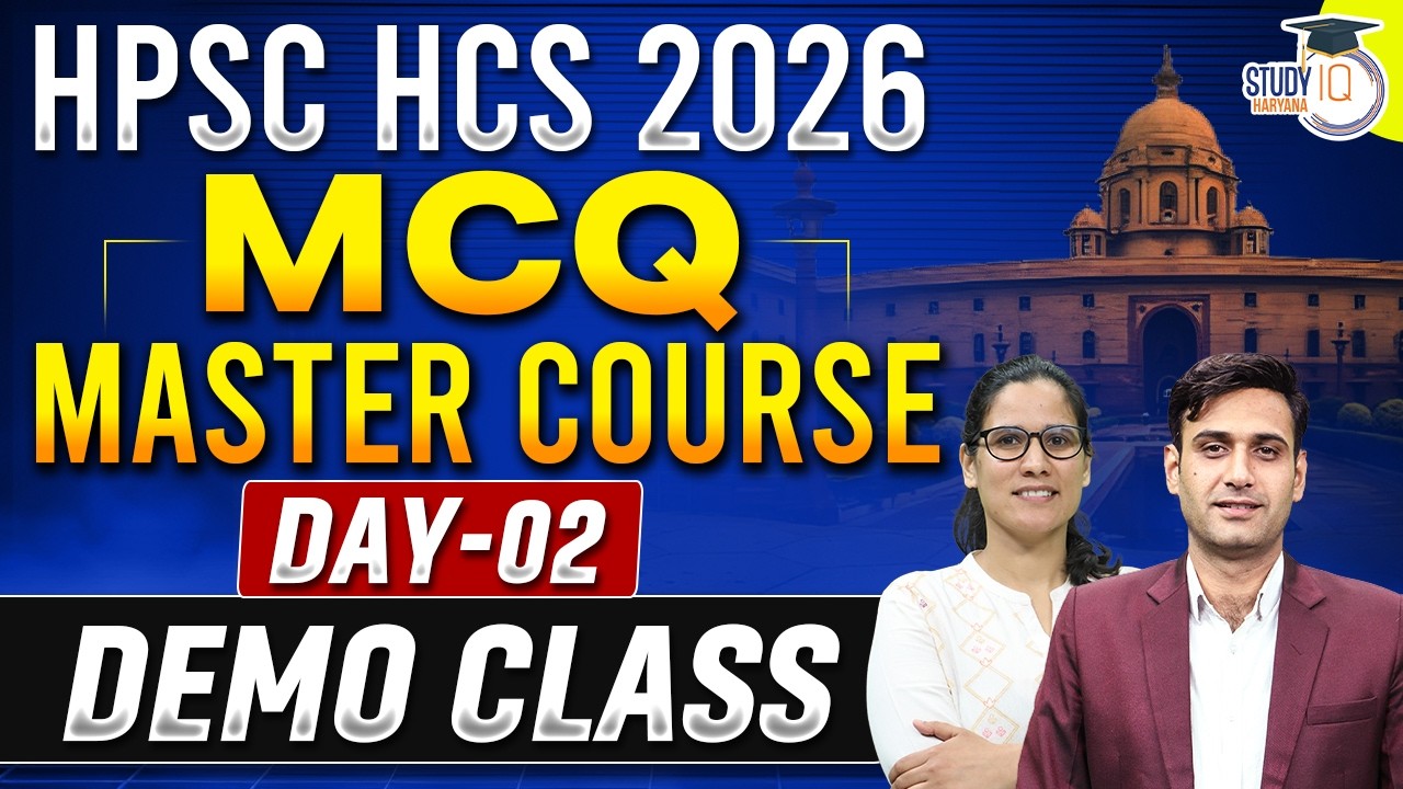 HPSC HCS 2026 | MCQ Master Course Day-02 Demo Class | BY Preeti Ma'am | Haryana StudyIQ