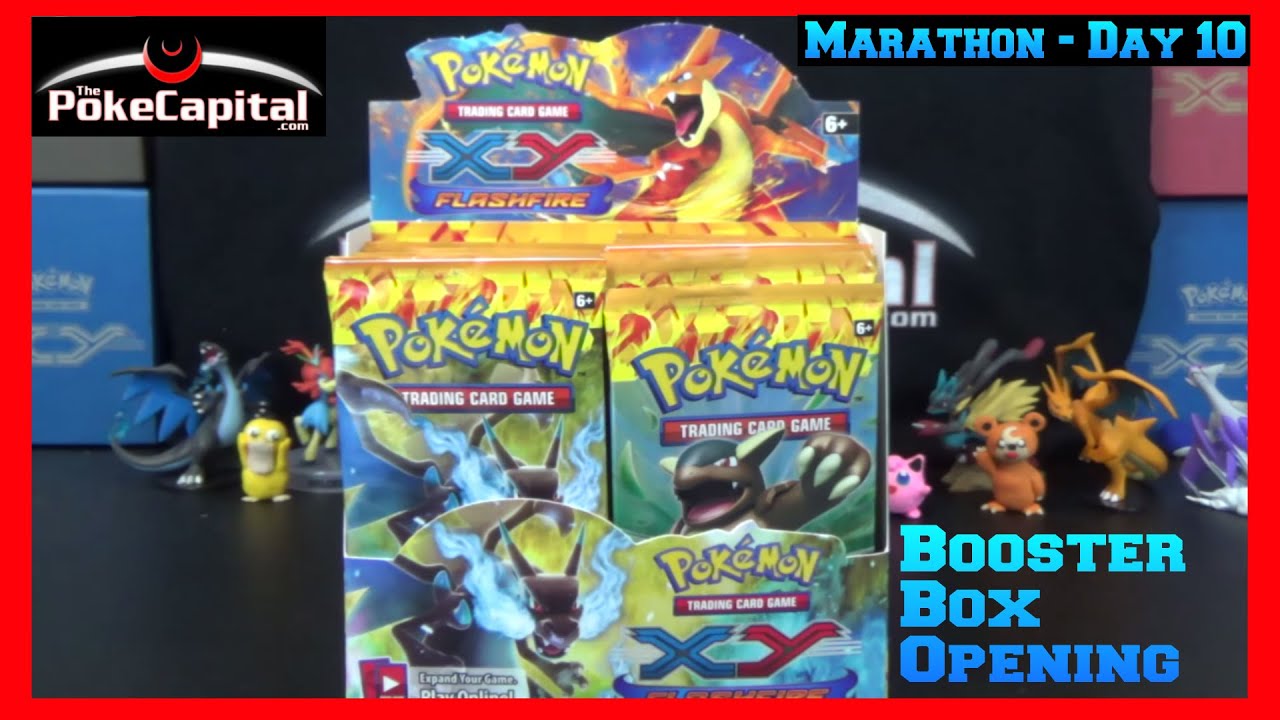 Pokemon Cards Booster Box Opening Marathon XY Flashfire Box - Day 10