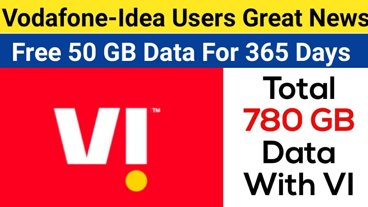 Vodafone-Idea Users Great News | VI Gives 50 GB Data Free For 365 Days