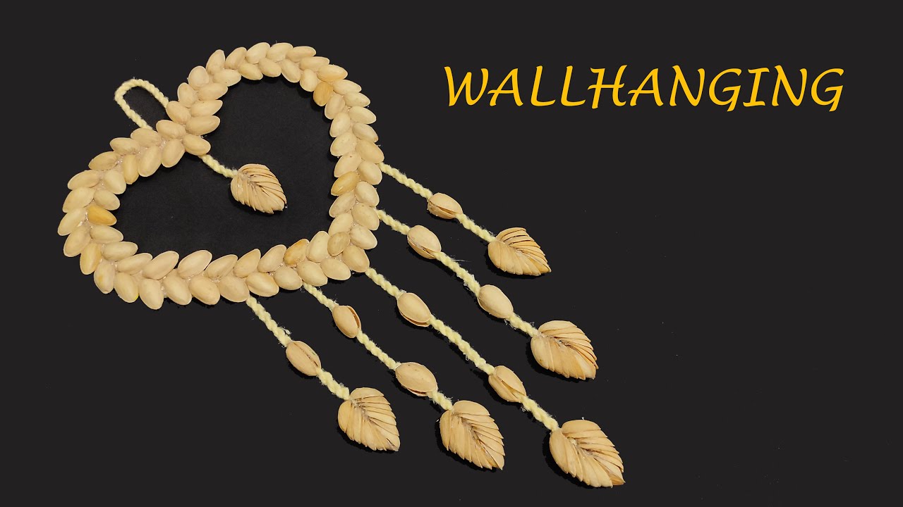 Amazing Pista Shell Wall-hanging Craft Idea | Pista Shell Crafts | Pistachio Room Decoration Ideas