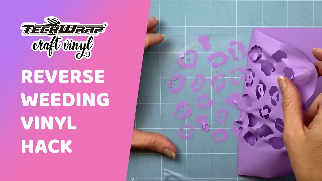 How to Weed Small Pieces Design with Reverse Weeding | Weeding Hack for Cricut Beginner