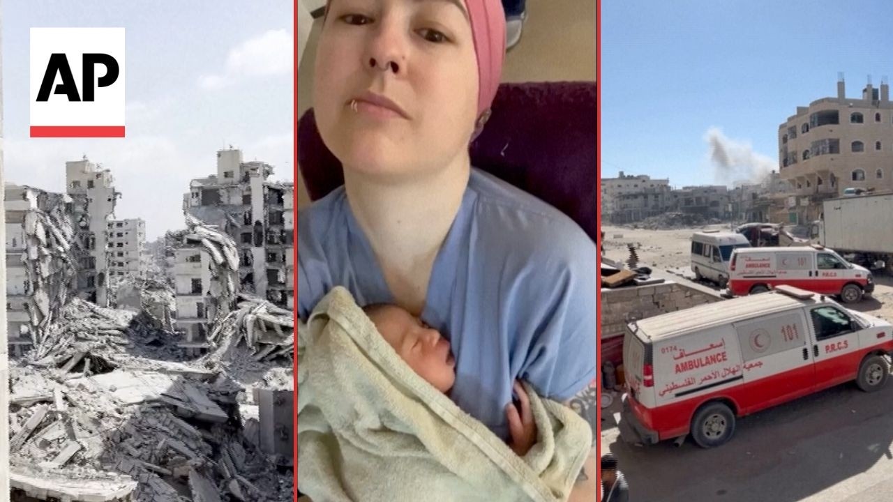 American nurse films a hospital's destruction in Gaza City as Israeli forces surround it