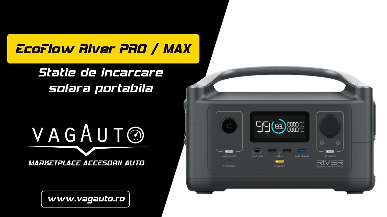 Statie de incarcare solara portabila EcoFlow River PRO / MAX | VagAuto.ro
