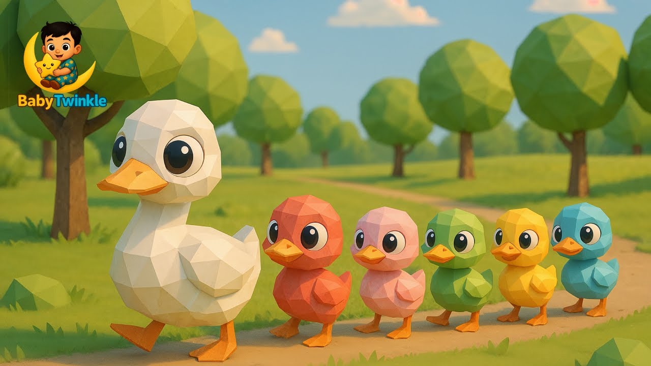 Five Little Ducks | 3D Nursery Rhyme | Baby Twinkle