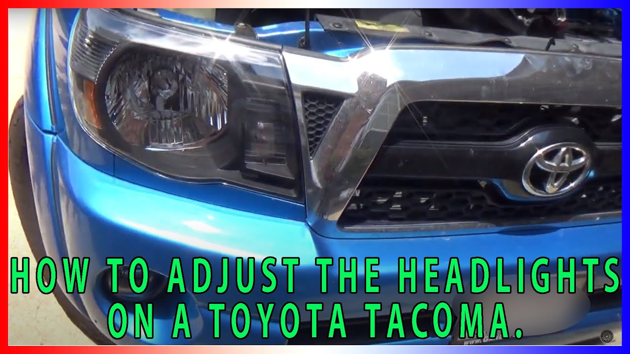Как отрегулировать фары на Toyota Tacoma 2011 года.