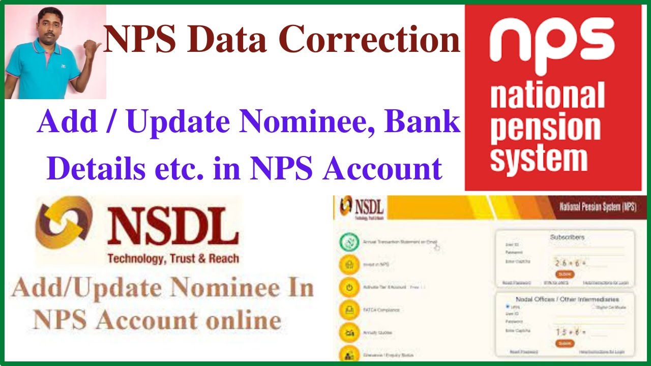 How to make changes/ correction in Nomination, Bank Details etc. in NPS account?