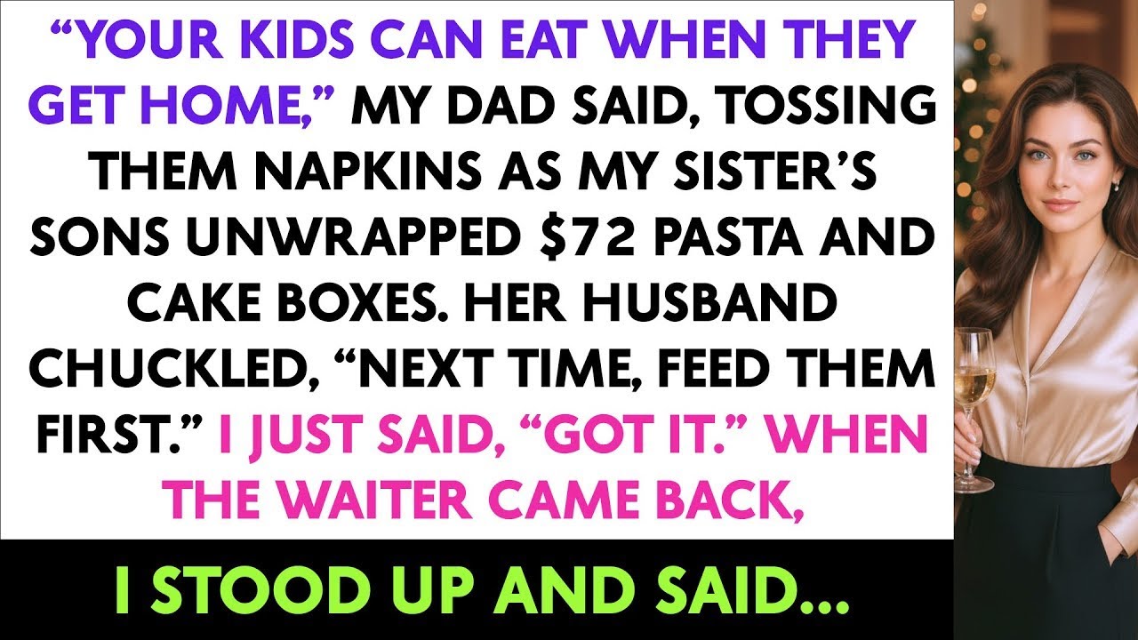 “Your Kids Can Eat When They Get Home,” My Dad Said, Tossing Them Napkins As My Sister’s Sons...