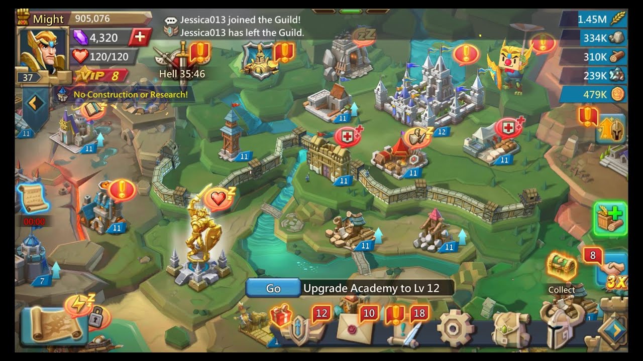 [*/\*] Lords Mobile - Upgrading Castle to Level 12