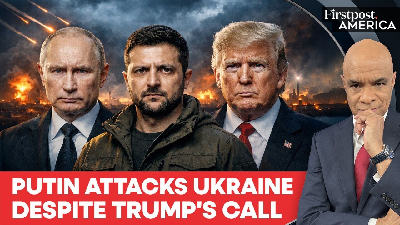 Президент России Путин бомбит украинские города, несмотря на вмешательство Трампа | Firstpost Ame...